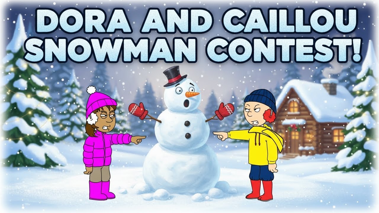 Dora and Caillou Snowman Contest!