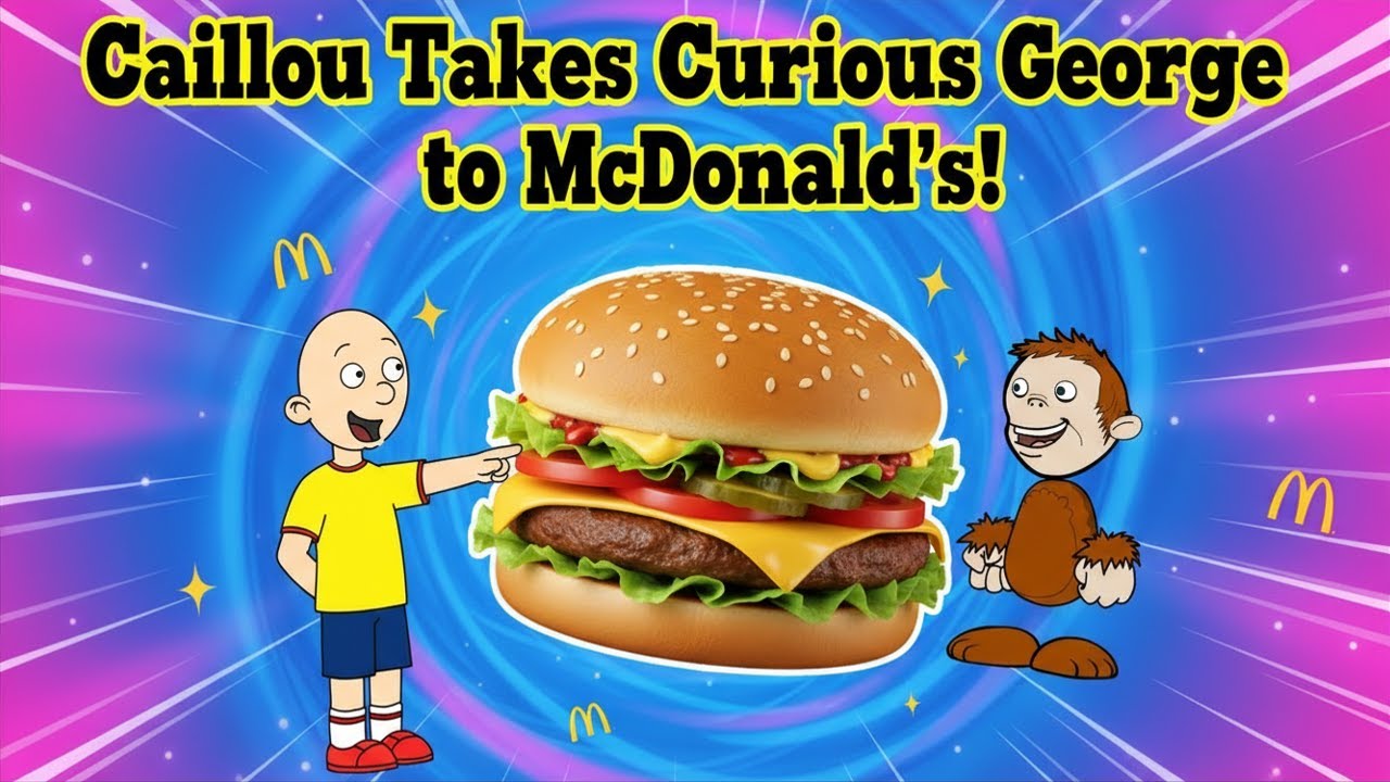 Caillou Takes Curious George to McDonald’s!