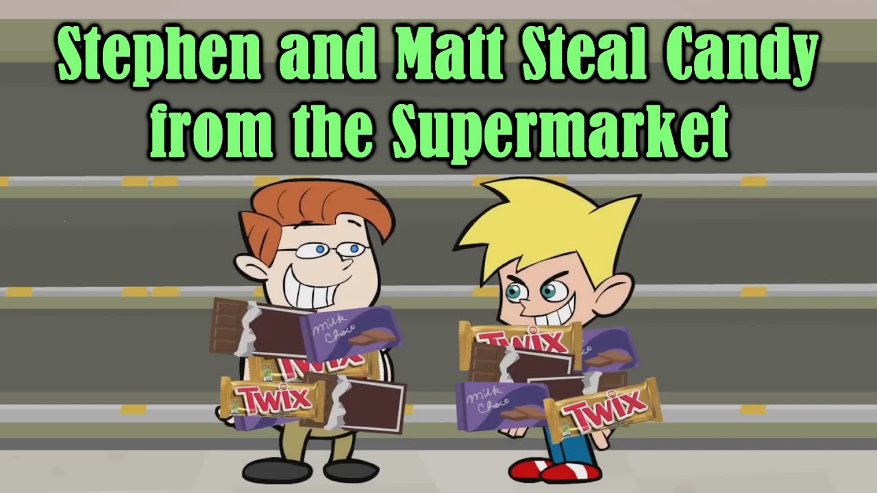 Stephen and Matt Steal Candy from the Supermarket