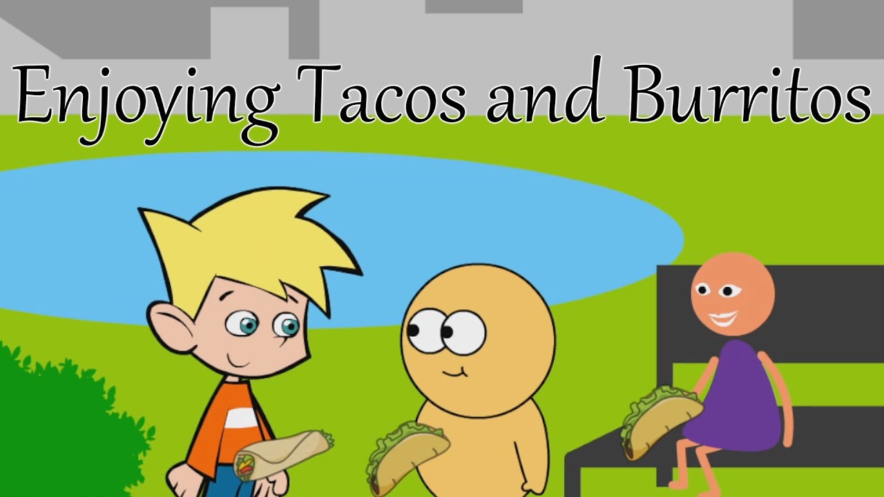 Enjoying Tacos and Burritos