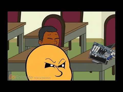 Tommy breaks a laptop in tech class